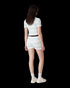 CASABLANCA Stripe Shirred Polo Shirt Womens Apparel